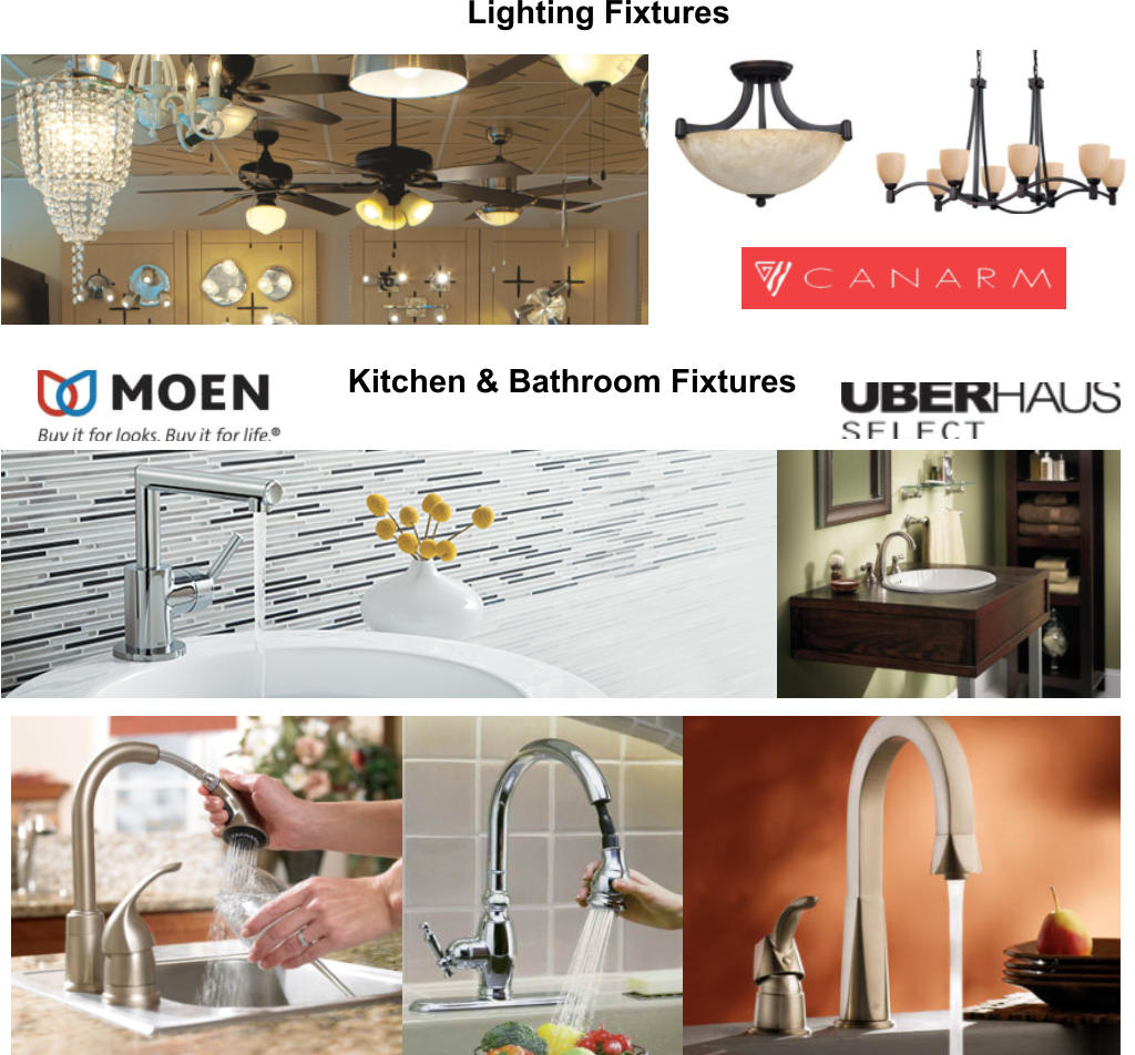 Lighting Fixtures Kitchen & Bathroom Fixtures